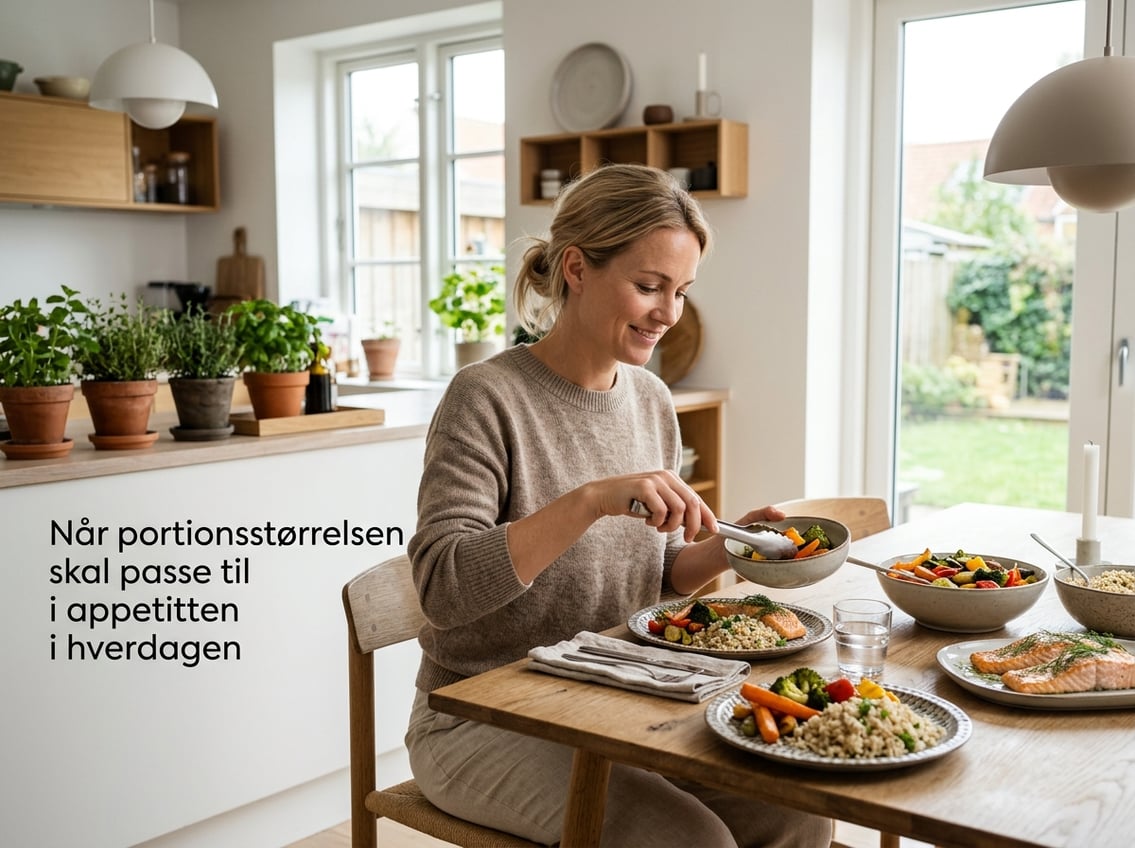 Når portionsstørrelsen skal passe til appetitten i hverdagen